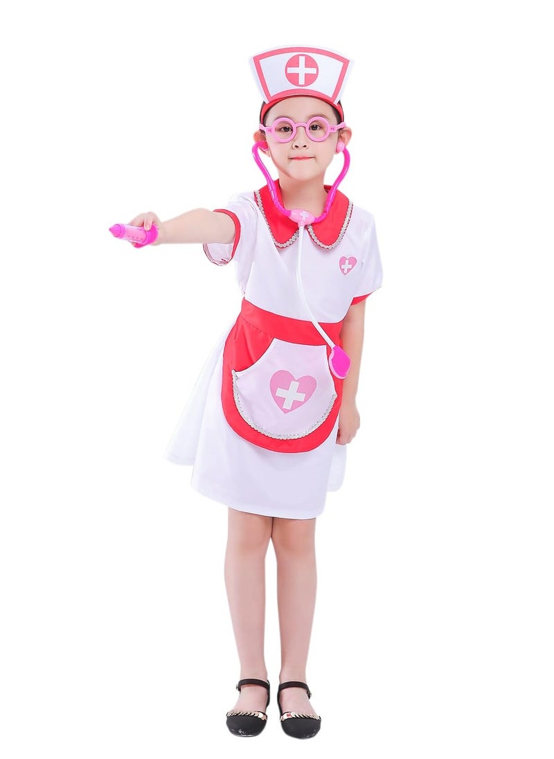 Generic Kids Cosplay Set Doctor Dress up for Toddlers Nurse Costume Costume Accessories Suitable for Theme Party Cosplay Costume (Nurse)  - Image 4
