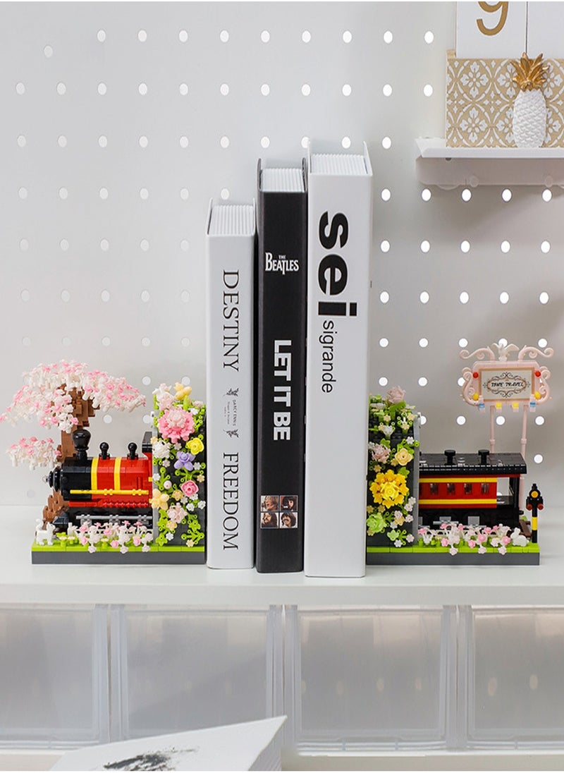 LOOPITYS 2665PCS retro train cherry blossom forest building blocks puzzle children's toys holiday gifts home decoration accessories  - Image 3