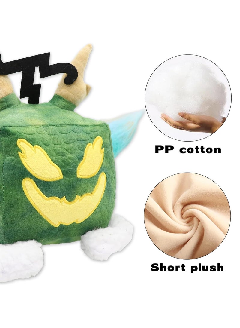 2024 New Fruit Plush Toy,6 in / 15 cm Blox Plush Stuffed Animal Plush Toy, Soft Fruit Hug Plush Pillow Toy for Kids Fans Adult Birthday Collectible Gift - Green Dragon - Image 3