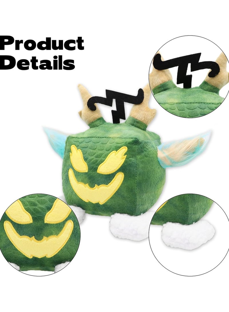2024 New Fruit Plush Toy,6 in / 15 cm Blox Plush Stuffed Animal Plush Toy, Soft Fruit Hug Plush Pillow Toy for Kids Fans Adult Birthday Collectible Gift - Green Dragon - Image 4