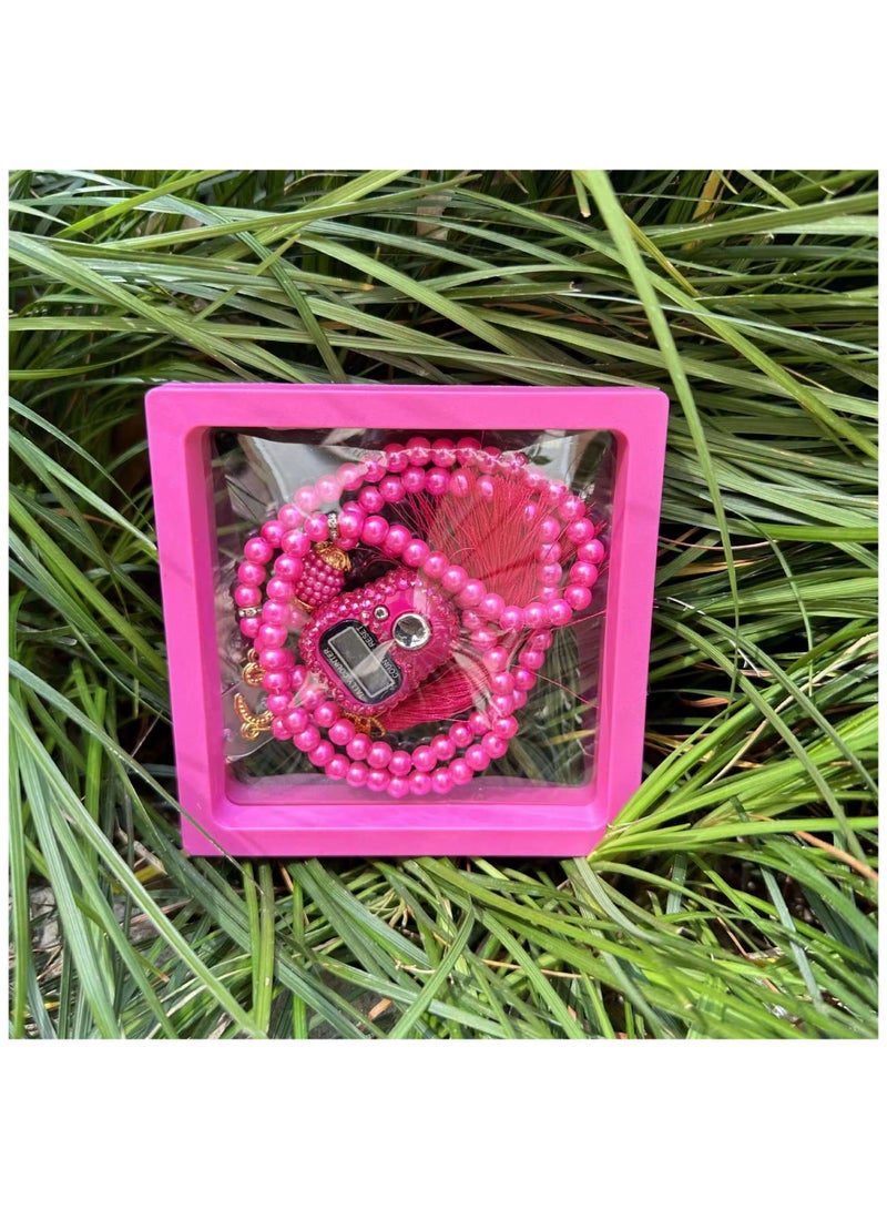 Islamic Finger Counter With Prayer Beads With Flannel Box Digital Tally Counter Set - Image 1