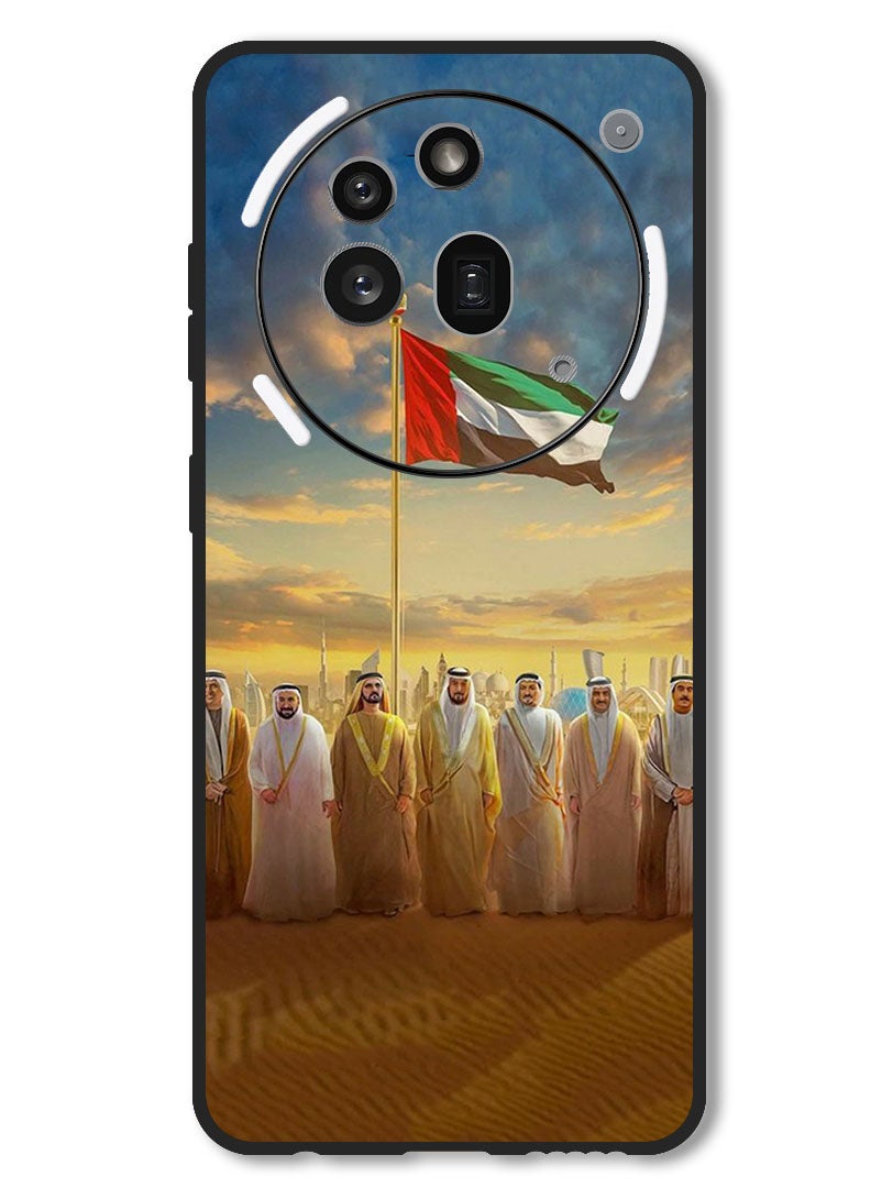 Theodor Case Compatible with Nothing Phone 3a Pro Protection Shockproof Bumper Cover Uae Flag Uae Rulers - Image 1