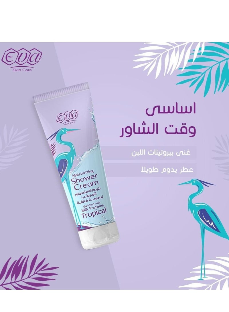 إيفا كريم الإستحمام المرطب لنعومة فائقة تروبيكال 250 مل - Image 3
