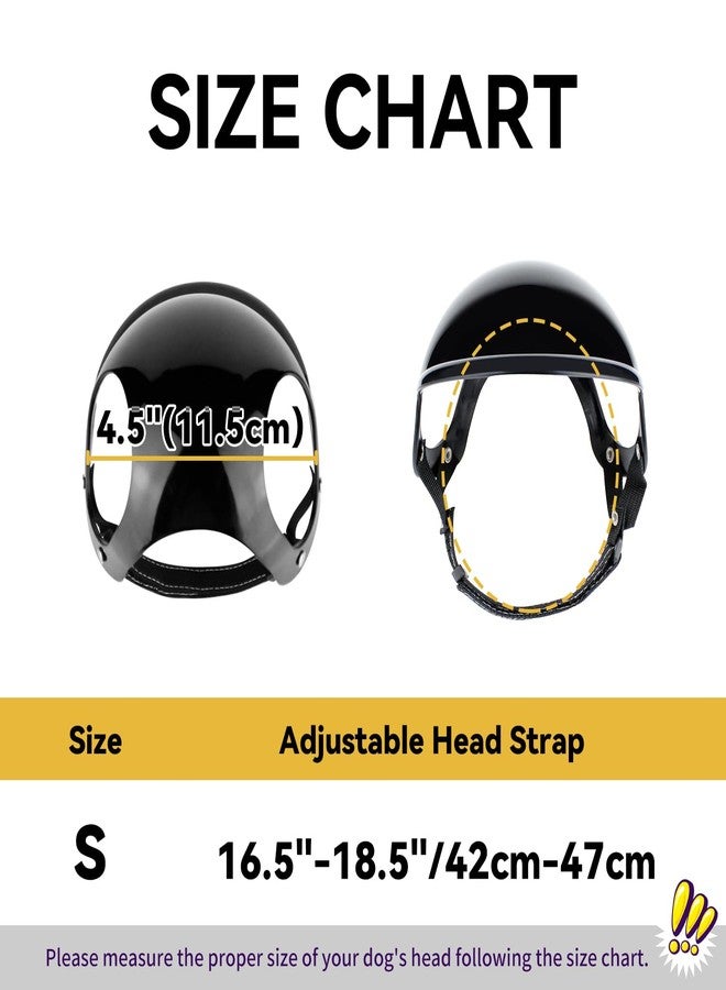 Billionchains Small Dog Helmet with Ear Holes - Adjustable, Lightweight, Hard Black Pet Helmet for Outdoor Activities/Motorcycle/Bike - Image 4