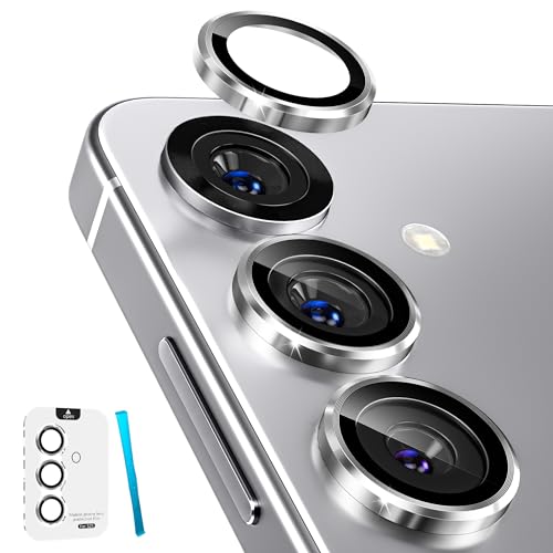 imluckies for 6.2" Samsung Galaxy S25 Camera Lens Protector, AR+AF Tempered Glass & 9H Anti-Scratch Metal Individual Lens Cover, HD Clear Camera Protection [Not for S25+], Silver - Image 1