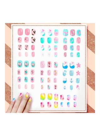 84-Piece Cute Design False Nail Tip Multicolour - view 3