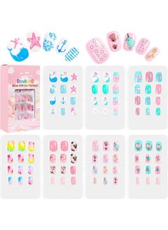 DOUBORQ 84-Piece Cute Design False Nail Tip Multicolour  - Image 1