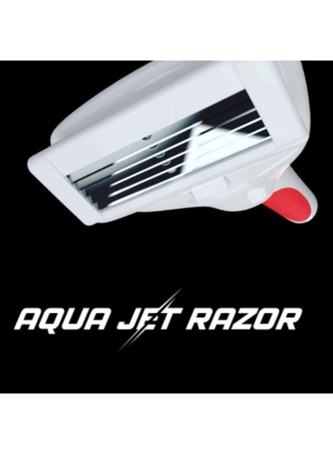 ماكينة حلاقة ذكية متصلة بخرطوم المياه - أزرق وأبيض - تصميم مريح لحلاقة رطبة وسهلة. - Image 5