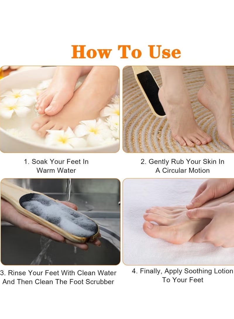 Merrystick Double-Sided Foot Scrubber Pedicure Foot File Pumice Stone, Foot File Callus Remover Professional Pedicure Supplies Callus Remove Cracked Heels,Dead Skin,Corn,Scraper File Foot Care Foot Rasp Massage Brush Tools Kit for Men/Women - Image 3