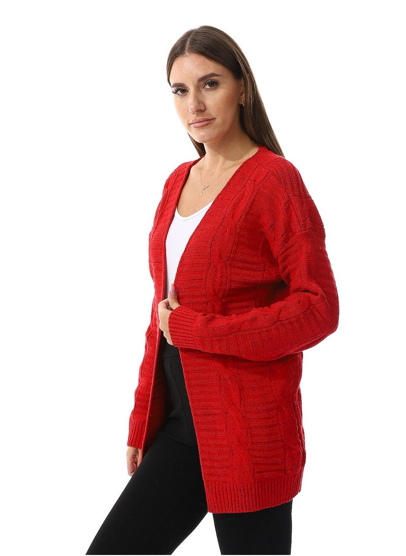 Caesar Womens Wool Open Cardigan  - Image 3