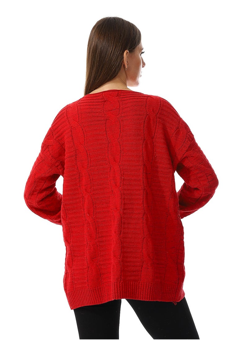 Caesar Womens Wool Open Cardigan  - Image 4