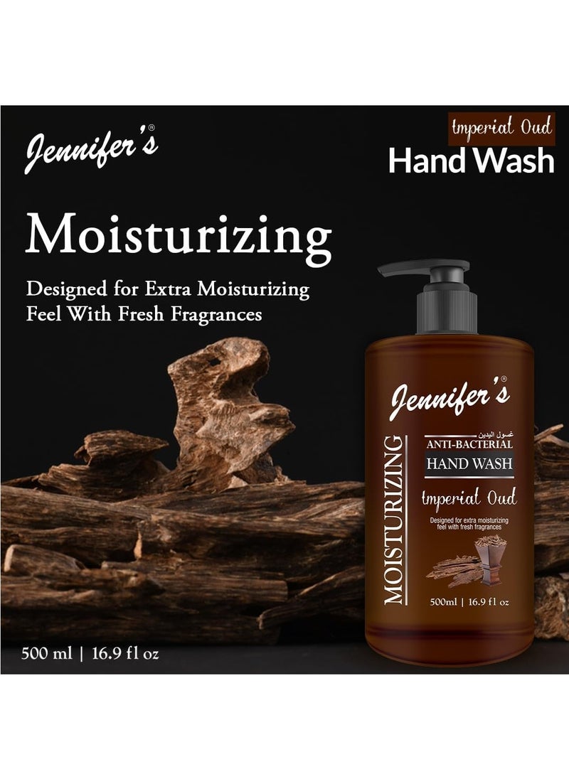 Jennifer's Jennifer's Antibacterial Hand Wash- Moisturizing Imperial Oud with Fresh Fragrance,500ml-Pack of 2  - Image 2