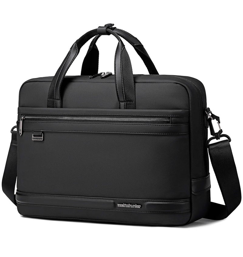ARCTIC HUNTER Office Laptop Bag Water Resistant Anti-theft Messenger Bag 15.6 inch with 4 Zipper Pockets and Adjustable shoulder strap for Men and Women, GWB00888, Black - Image 1