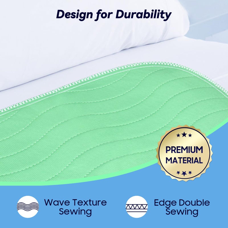 FYGRIP 4 Pack 24â€ x 24â€ Extra Heavy Absorbency Washable Underpads, Waterproof Nursing Pads Incontinence Bed Pads, Reusable Washable Pee Pads for Dogs, Diaper Changing & Adults, Washable Puppy Pads - Image 5