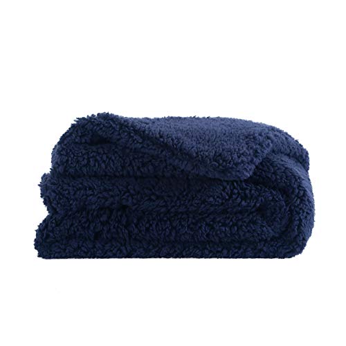 Reafort Ultra Soft Sherpa Body Pillow Cover/Case with Zipper Closure 21"x54" (21"x54" Body Pillow Cover, Navy) - Image 4