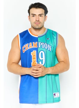 Men Sportswear Fit Sleeveless Training Jersey, Blue