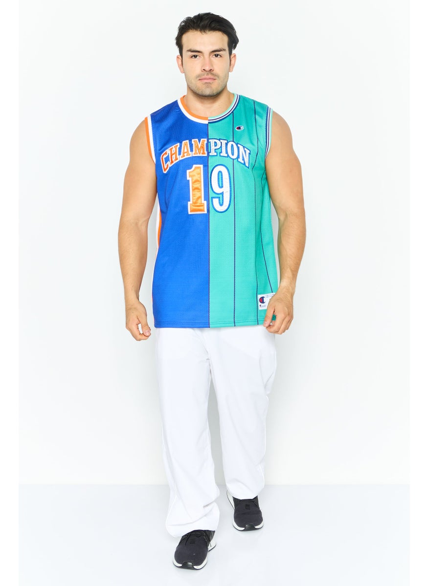 Champion - Men Sportswear Fit Sleeveless Training Jersey, Blue - Image 1