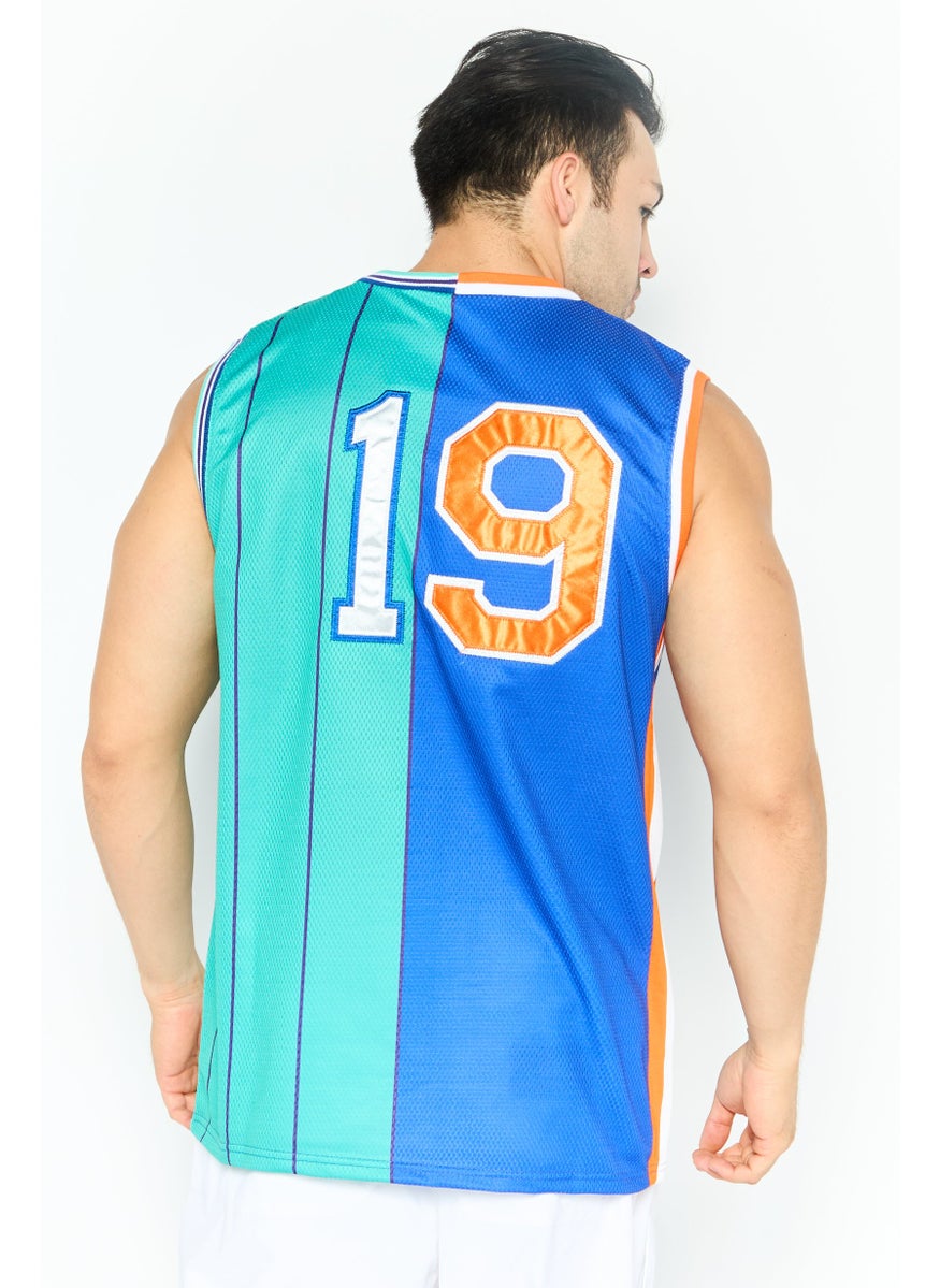 Champion - Men Sportswear Fit Sleeveless Training Jersey, Blue - Image 1