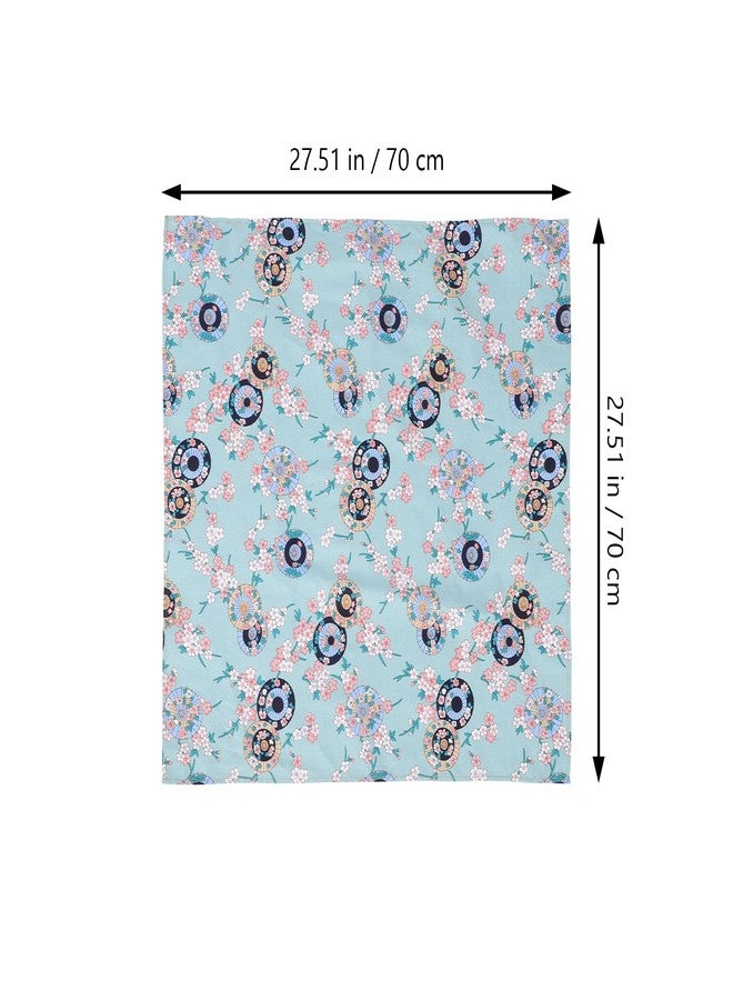 بارتي كينج دوم قماش تغليف بينتو من بارتي كينجدوم: قماش تغليف فوروشيكي كبير جدًا بنمط ياباني مزهر، مثالي لصناديق الغداء والنزهات والديكور الخارجي، ولتغليف الطعام وتغطية الطاولات. - Image 4