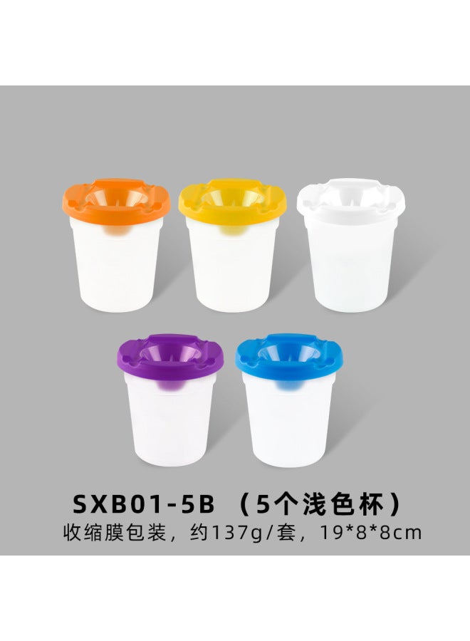 Xinbowen Children's Painting Plastic 10-color Pen Washing Cup 10-color Bristle Graffiti Painting Brush Suit - Image 1