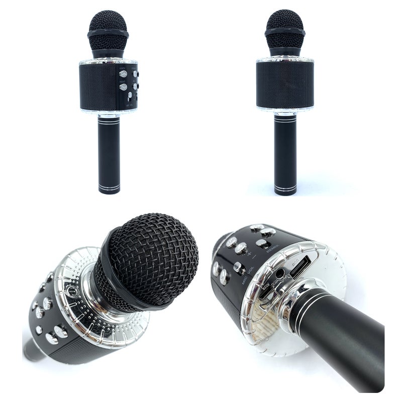 Wireless Microphone for Singing Recording with Colorful LED Lights Handheld BT Microphones Kids Karaoke Microphone Home KTV Player for Home Party 5 Variable Sounds - Image 3