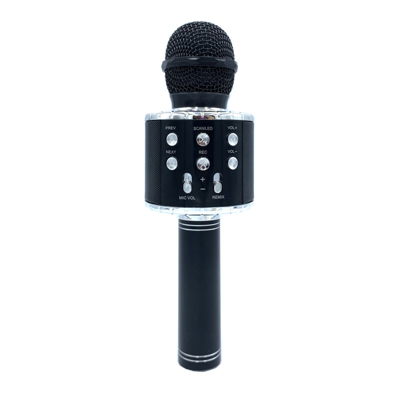 Wireless Microphone for Singing Recording with Colorful LED Lights Handheld BT Microphones Kids Karaoke Microphone Home KTV Player for Home Party 5 Variable Sounds - Image 1