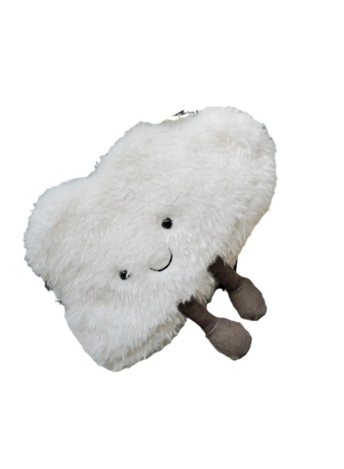 Jellycat children's, girls' and teenagers' zipper wallet gift, fun cloud bag crossbody bag wallet, soft and cute little white cloud crossbody bag, fun and interesting cloud plush shoulder bag for ladies, po - Image 2