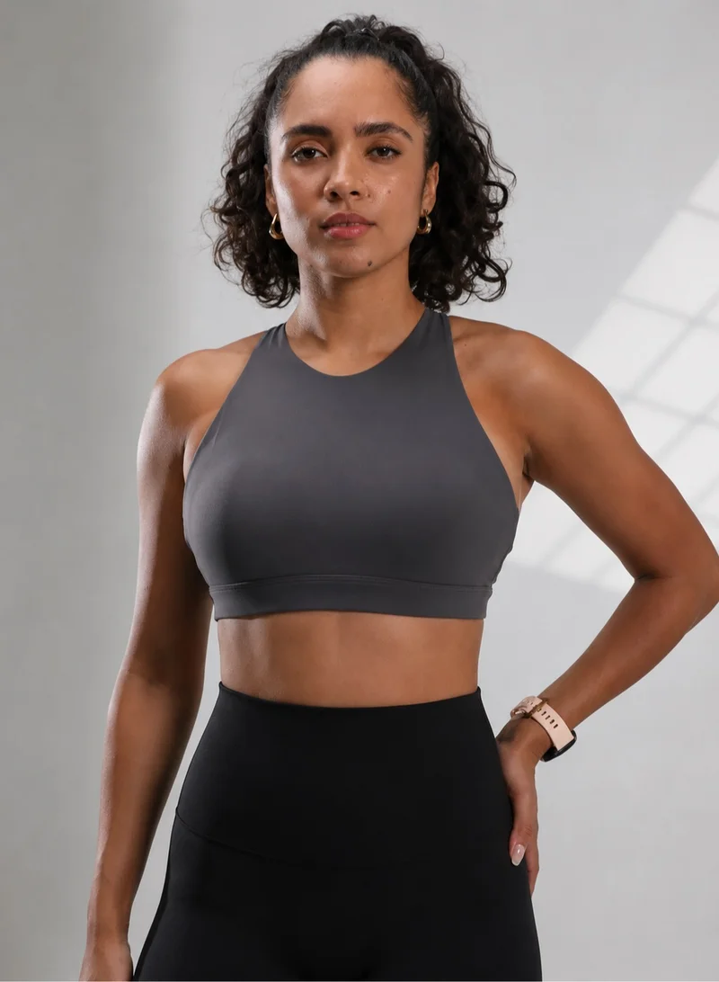 موهوكي موهوكي حمالة صدر رياضية Olivia High Neck Sports Bra - رمادي حبر