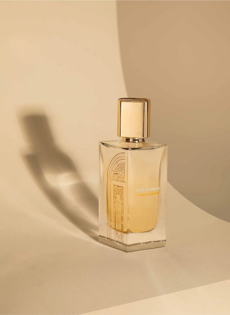 ماء الذهب | سيلك عنبر | أو دو بارفان | عطر عنبري شرقي ثابت يدوم طويلاً وبرائحة فاخرة | 75 مل | للرجال والنساء الذين يقدرون الأناقة والدفء - Image 4