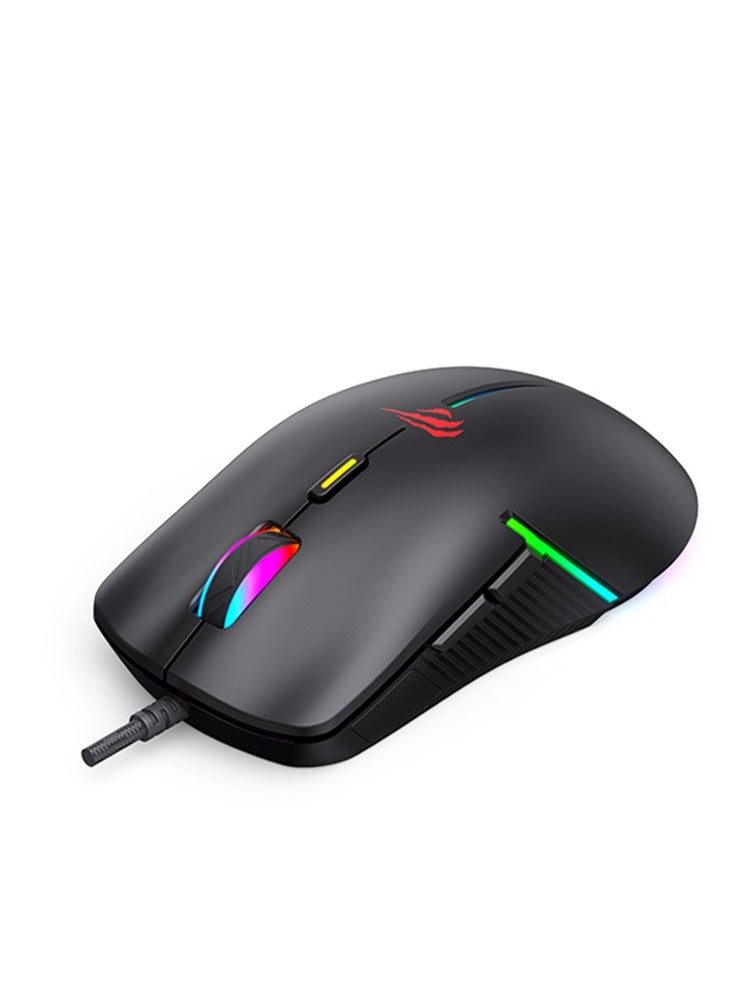 Havit MS1031 RGB Backlit Programmable Gaming Mouse, 6 DPI(800-7200), RGB Lights, Anti-Slip Design - Image 4