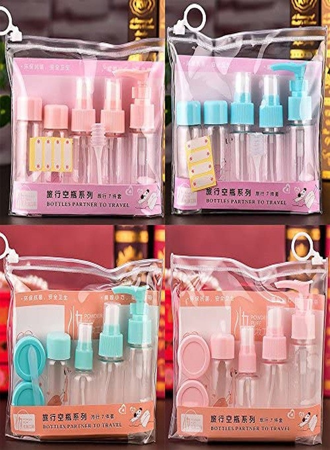 Magnusdeal 6Pcs/Set Mini Travel Mini ABS Transparent Empty Make up Container Bottle Kit Perfect for Travel.Compact and Lightweight - Image 3