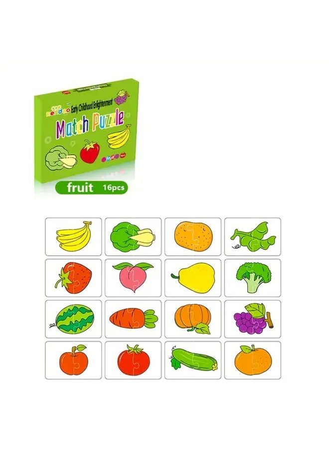 Educational Kids Puzzles Fruit And Vegetable Theme Large Pieces Safe Material - Image 1