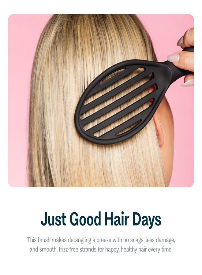 Gimme Beauty Vented Detangling Brush - Quick-Dry, Heat-Resistant Wet Brush for Thick or Thin Locks - Supports Healthy Hair - Flexible Curved Design for Fine Locks - Fine Hair - Image 4