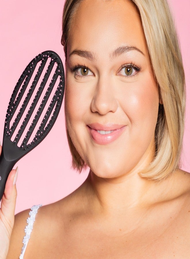 Gimme Beauty Vented Detangling Brush - Quick-Dry, Heat-Resistant Wet Brush for Thick or Thin Locks - Supports Healthy Hair - Flexible Curved Design for Fine Locks - Fine Hair - Image 5