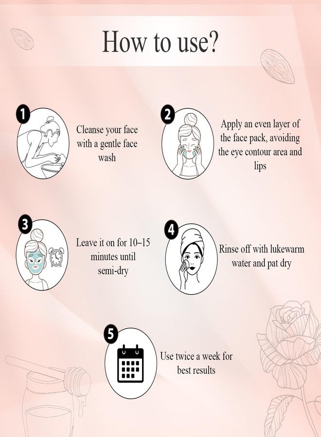 مانترا قناع مانترا العشبي للوجه بالورد والعسل لتفتيح البشرة 100 غرام | قناع مرطب ومفتح للبشرة مع اللوز وحمض اللاكتيك | يهدئ الاحمرار، ويحسن ملمس البشرة وإشراقها | مناسب لجميع أنواع البشرة - Image 5