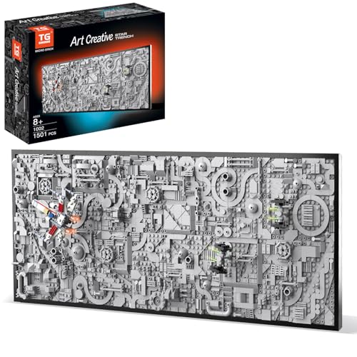 TG BLOCKS Star Trench 3D Wars Run Wall Art Craft Kit Micro Brick Framed Creative Activity Hobbies for Teens and Adults DIY Home Office Decor Suitable for Kids 8 - Image 1