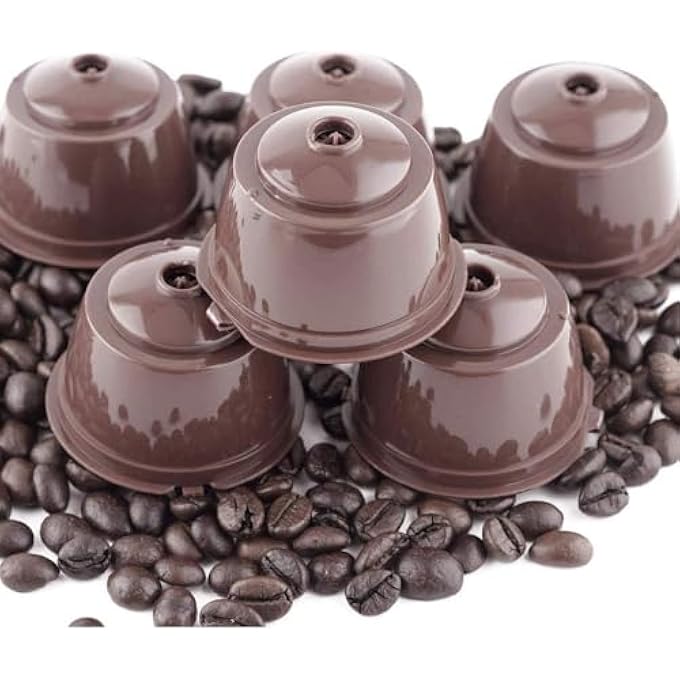 SWIUKPHE Refillable Coffee Capsules With 4Pcs Filter Spoon And Brush Reusable EcoFriendly Coffee Pods Compatible With Dolce Gusto Brewers Easy To Clean  Fill - Image 4