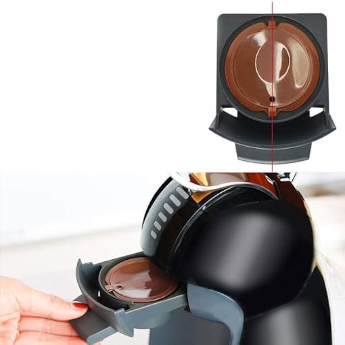 SWIUKPHE Refillable Coffee Capsules With 4Pcs Filter Spoon And Brush Reusable EcoFriendly Coffee Pods Compatible With Dolce Gusto Brewers Easy To Clean  Fill - Image 3