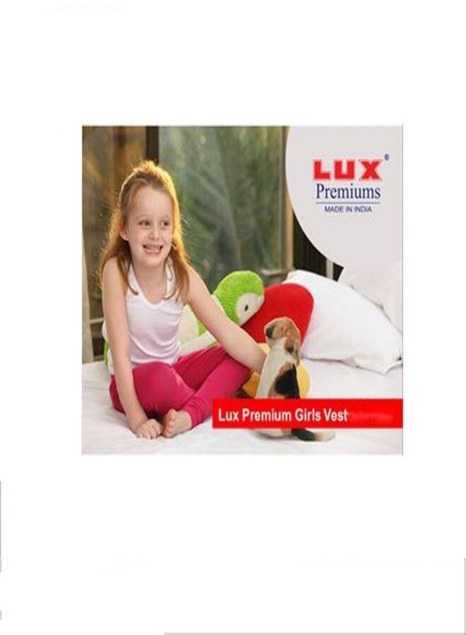 لوكس LUX Premium Girls Vest 1x1 Rib 3pc Pack  - Image 1