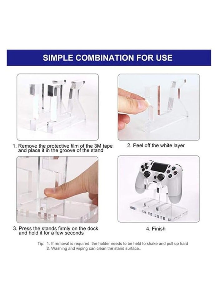 JZS - JZS Game Controller Holder,Transparent Acrylic Universal Controller Stand for PS4 - Image 1