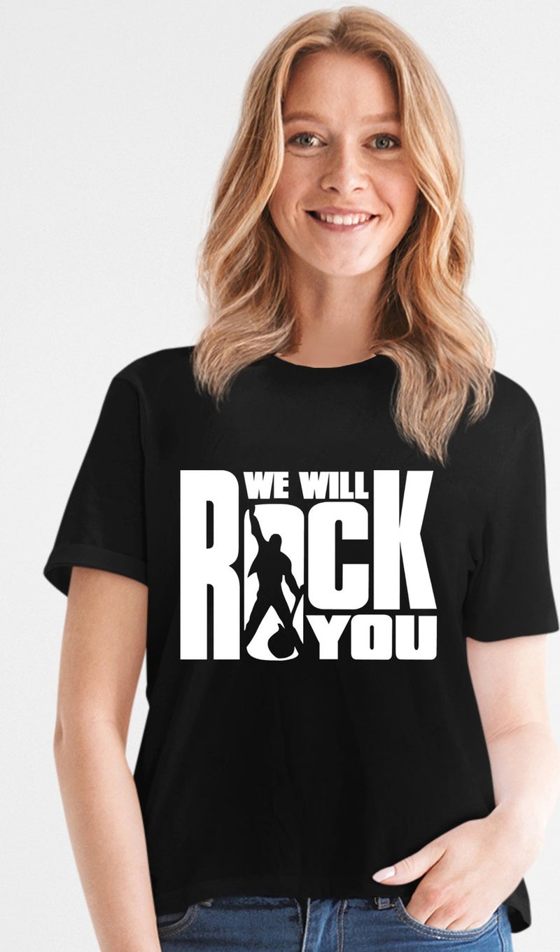 Just Rock You Black Short Sleeve Women's T-Shirt