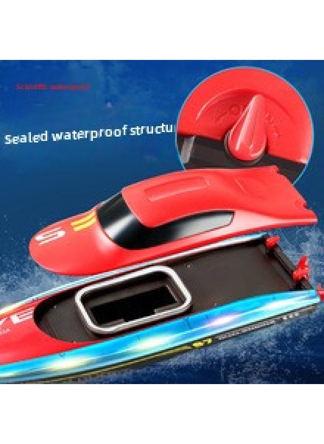 4DRC 2.4G Remote Control Boat S7 High Speed Speedboat Boat Model Electric Yacht Children's Day Gift Kids Toys-Color:S7-night Light Edition-blue- 32cm-Specification:Single Battery Package - No Backup Battery  - Image 3