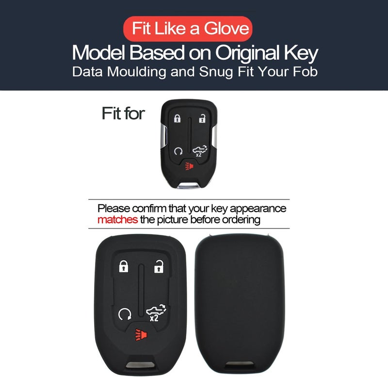 INFIPAR Silicone Key Fob Cover for Chevy Silverado & GMC Sierra - Image 2