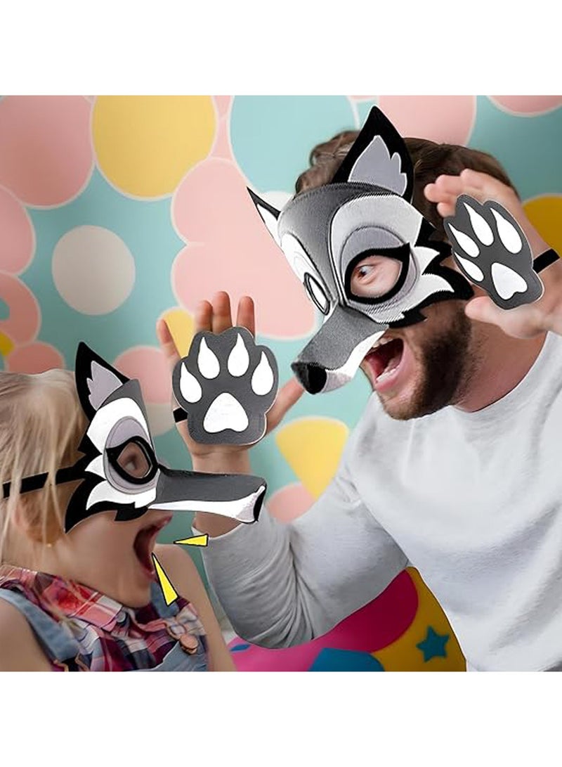 CMGTYYD. زي الذئب للأطفال، زي الكرنفال، 3pcs زي هالوين الرمادي مجموعة مع قناع الذئب، القفازات والذيل، مثالية لحفلة هالوين الكرنفال، كوسبلاي وحفلات الموضوع - Image 2