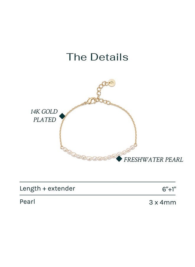 PAVOI 21C-B02 Freshwater Pearl Bracelet (Yellow Gold Plated) - Image 3