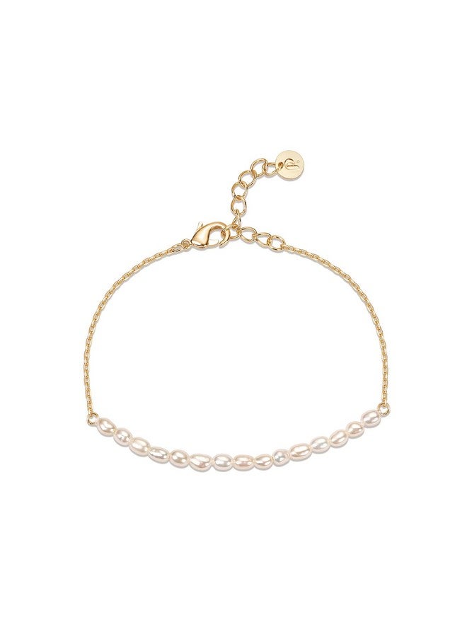 PAVOI 21C-B02 Freshwater Pearl Bracelet (Yellow Gold Plated) - Image 1