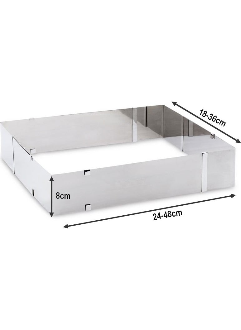 Nar Kalıp Narmould Adjustable Rectangular Cake Mold Depth 8cm  - Image 2
