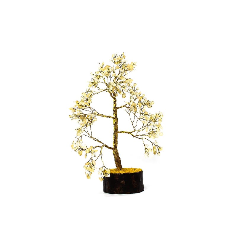 The Cosmic Connect Natural Citrine Tree Beautiful and Energizing Crystal Decor for Home or Office Energized By Reiki Master