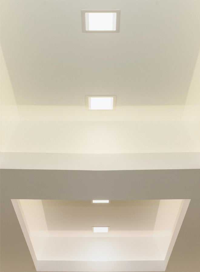 wipro Polycarbonate Garnet 7W Square Led Alpha Panel | Cool White Light (6500K) | Recessed Down Light for False Ceiling | Cutout - 82X82Mm | Pack of 1 - Image 2