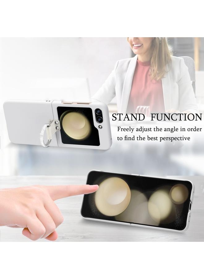 S-TOP Case For Samsung Galaxy Z Flip5 5G Skin-feel Diamond Ring Shockproof Phone Case - Image 5